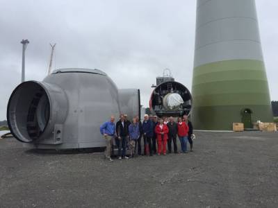 CDU Fraktion besucht die Baustelle der Windkraftanlagen in der Bauerschaft Höpingen